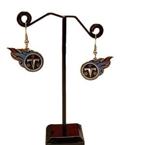 Tennessee Titans J Hook Logo Earrings.  1 1/2 inch long.
